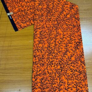 African Ankara Orange Wax With a Touch Of Black