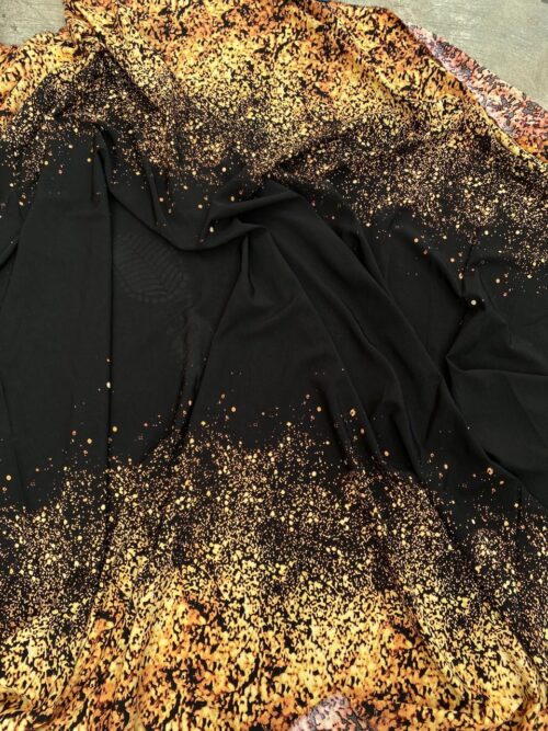 Black-Touch of Gold Vintage Fabrics