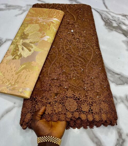 Premium Brown Cord Lace & Brocade Collection