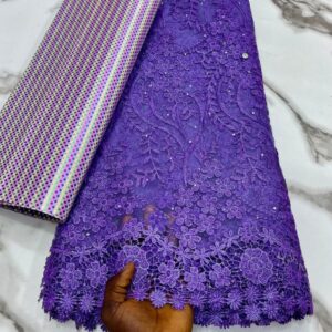 Purple Passion: Cord Lace and Brocade Perfection