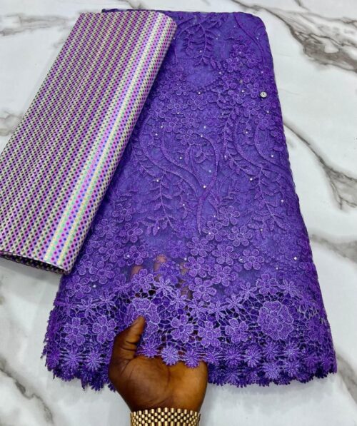 Purple Passion: Cord Lace and Brocade Perfection